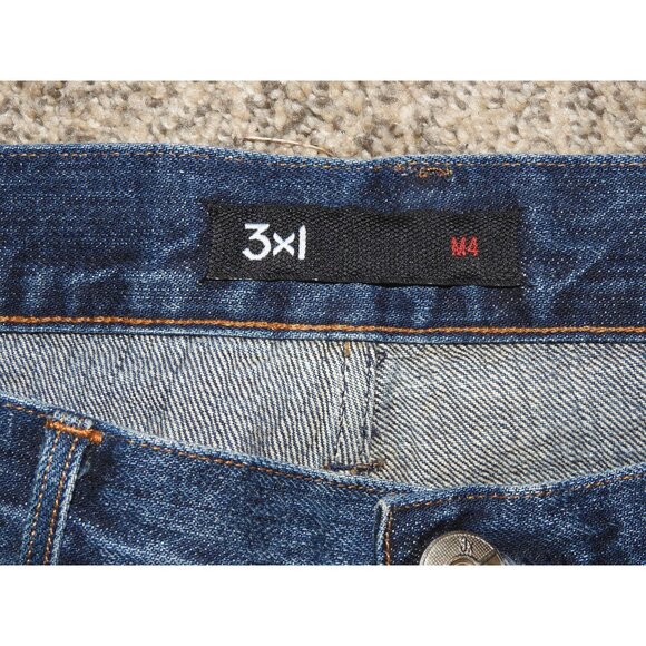 3x1 NYC M4 Selvedge 5 Pocket Button FLy Denim Jeans Made In USA Mens Size 36 - Picture 3 of 13